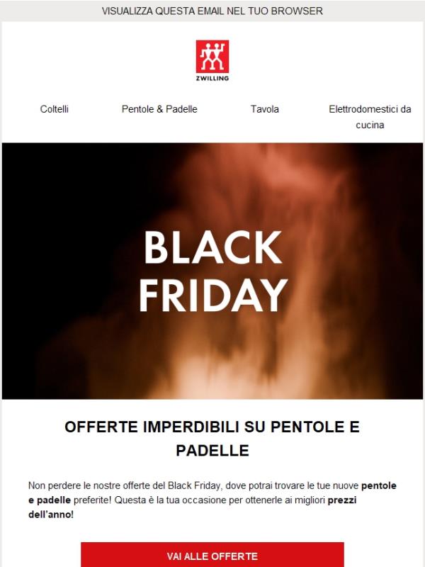 Pentole e padelle a prezzi da Black Friday