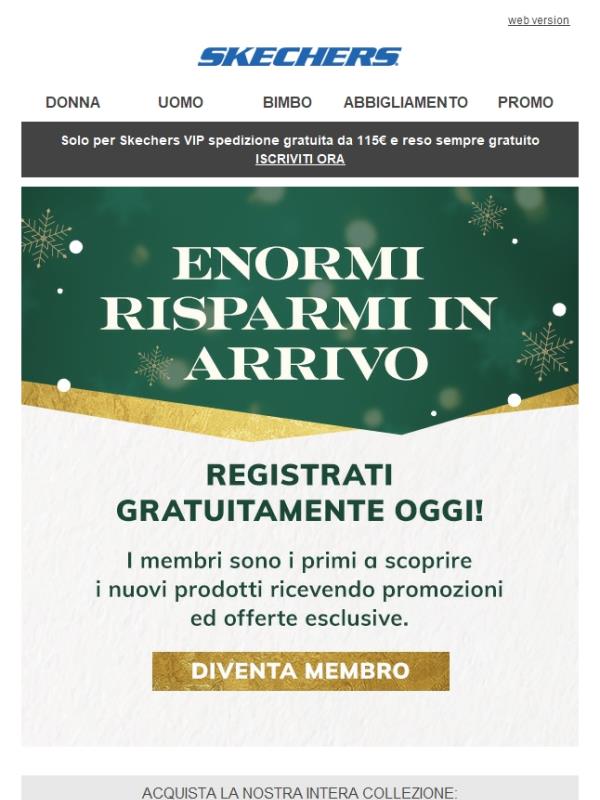 Grandi risparmi in arrivo per i membri Skechers VIP