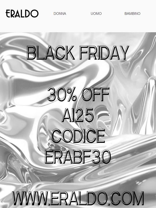 Black Friday: -30% sulla AI25