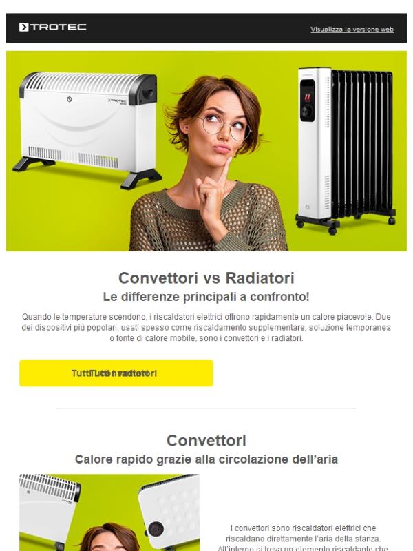 ⚡ Confronto tra convettori e radiatori