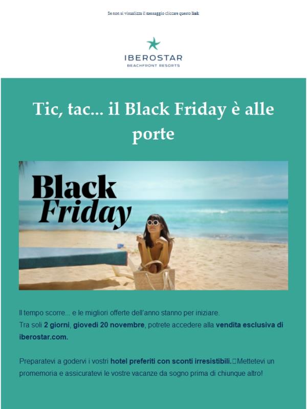 Sta per iniziare il Black Friday 🕐