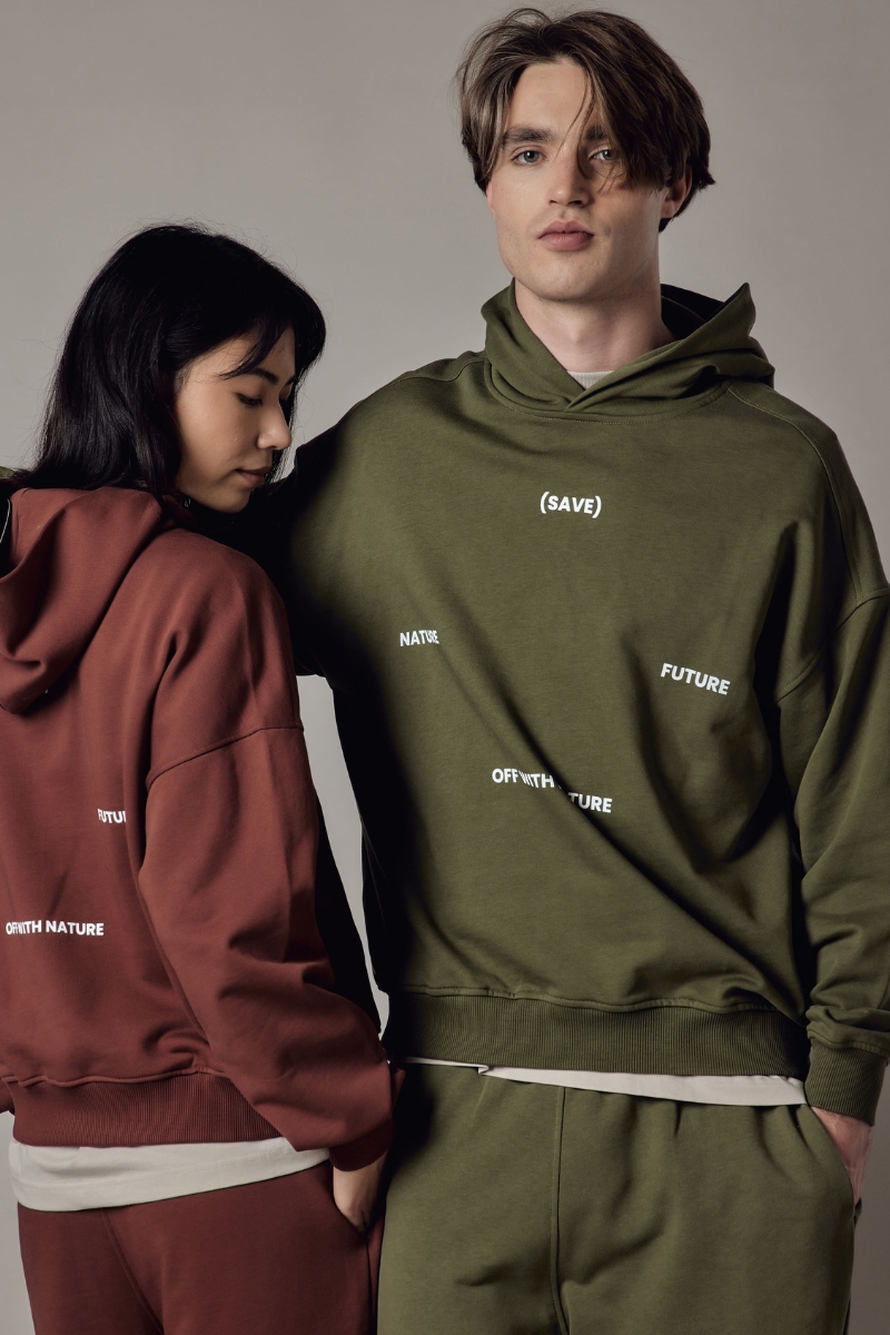 Felpa con Cappuccio Loose Fit Uomo