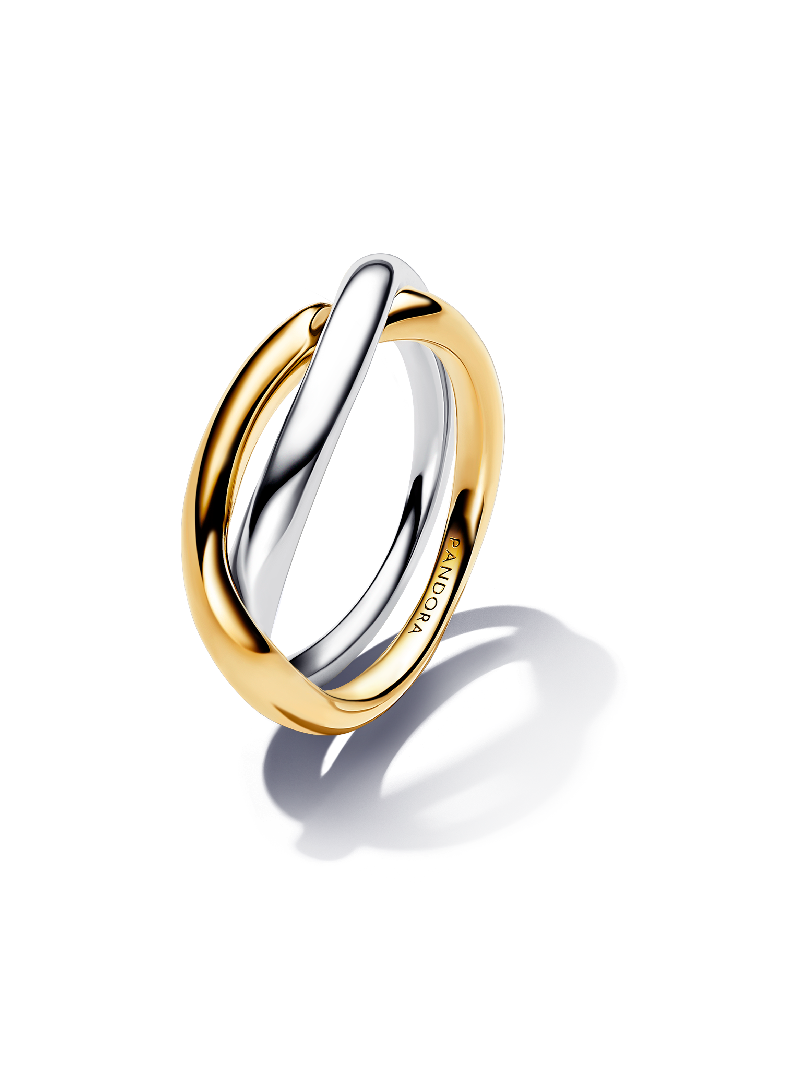 Two-tone Entwined Bands Ring