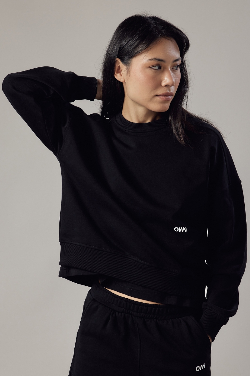 Felpa Girocollo Loose Fit Donna