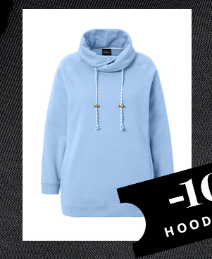 Felpa con ampio colletto alto, tasche e maniche lunghe raglan