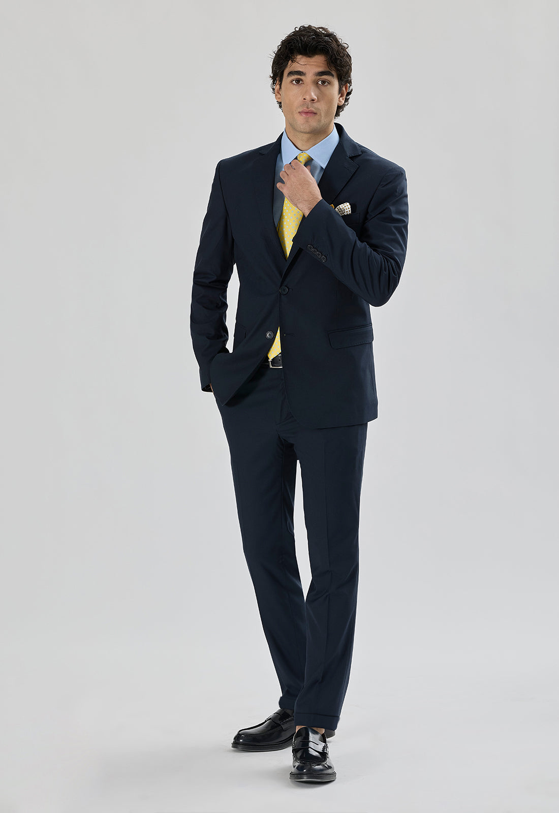 Abito Classico Monopetto in Lana Pettinata