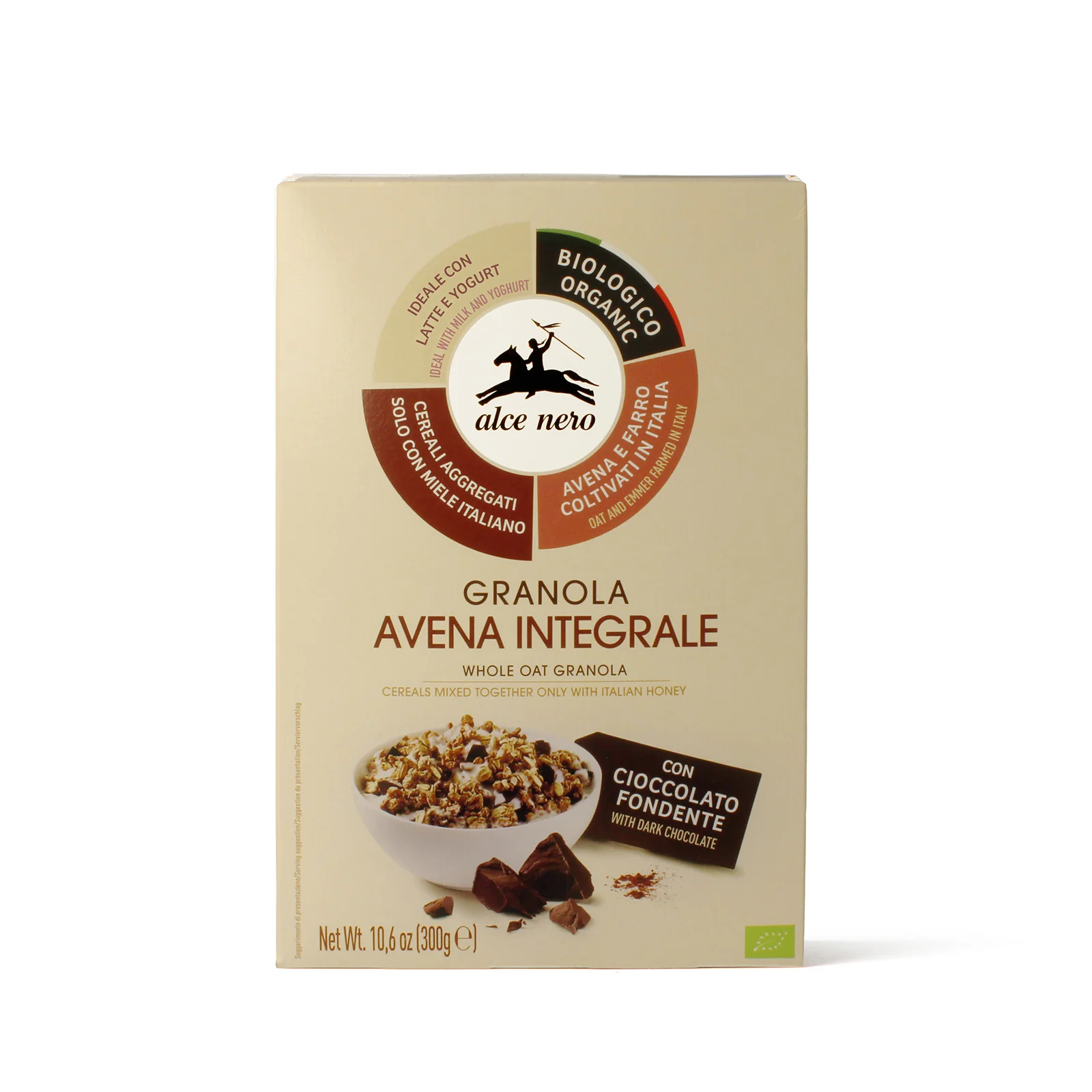 Image of Granola di avena integrale con cioccolato fondente biologica