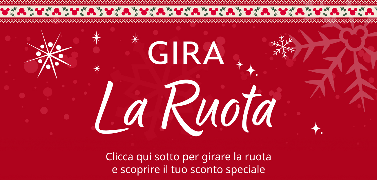 GIRA LA RUOTA - Clicca qui sotto per girare la ruota e scoprire il tuo sconto speciale