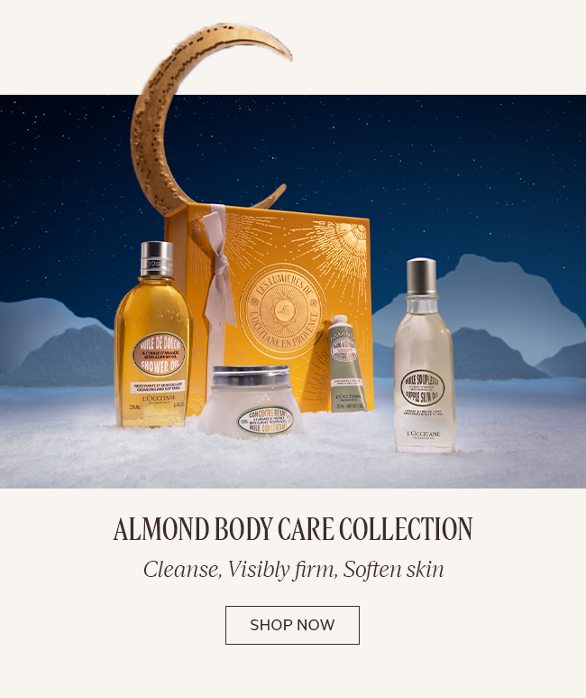 ALMOND BODY CARE COLLECTION | CLEANSE, VISIBLY FIRM, SOFTEN SKIN | SHOP NOW