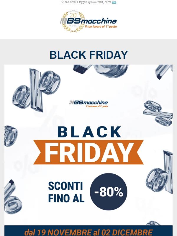 Black Friday - SCONTI ulteriori fino all’80% su macchine e attrezzature officina