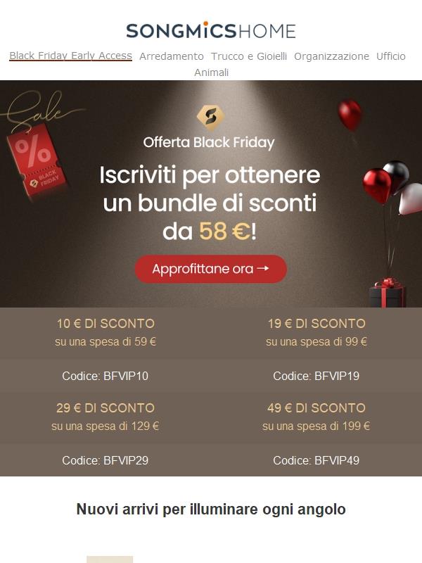 🛒Black Friday inizia in anticipo: sconti esclusivi pensati per te!