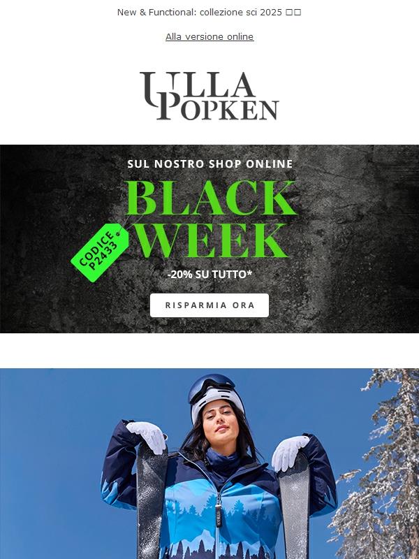 Black Week! 20% di sconto su TUTTO 💥