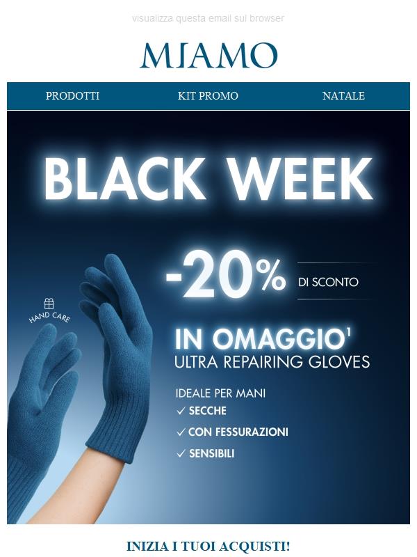 🖤 Inizia la Miamo Black Week:  SCONTI + OMAGGIO!