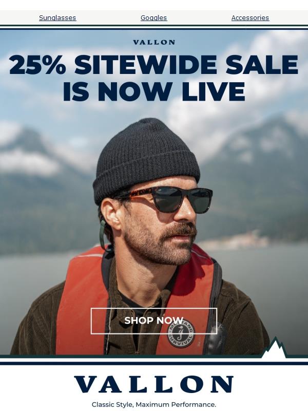 25% Sitewide Sale now live!