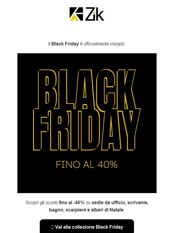 Black Friday: fino al -40% sui best seller