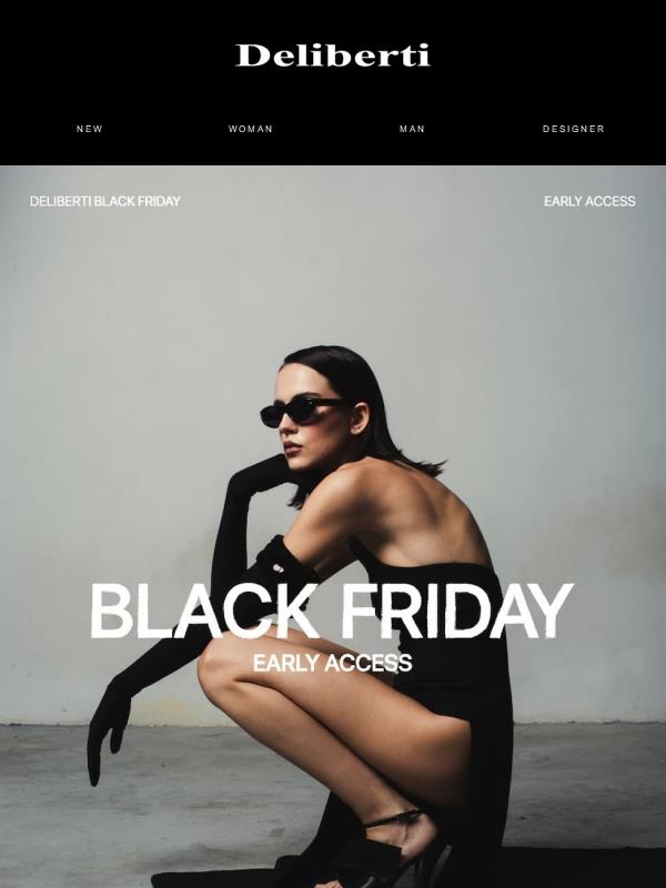 Accesso anticipato al Black Friday, coupon: EARLY BF / Fino al -40% sulla FW25