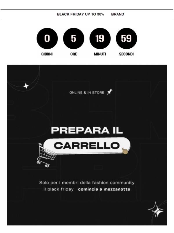 Black Friday: Prepara il carrello!