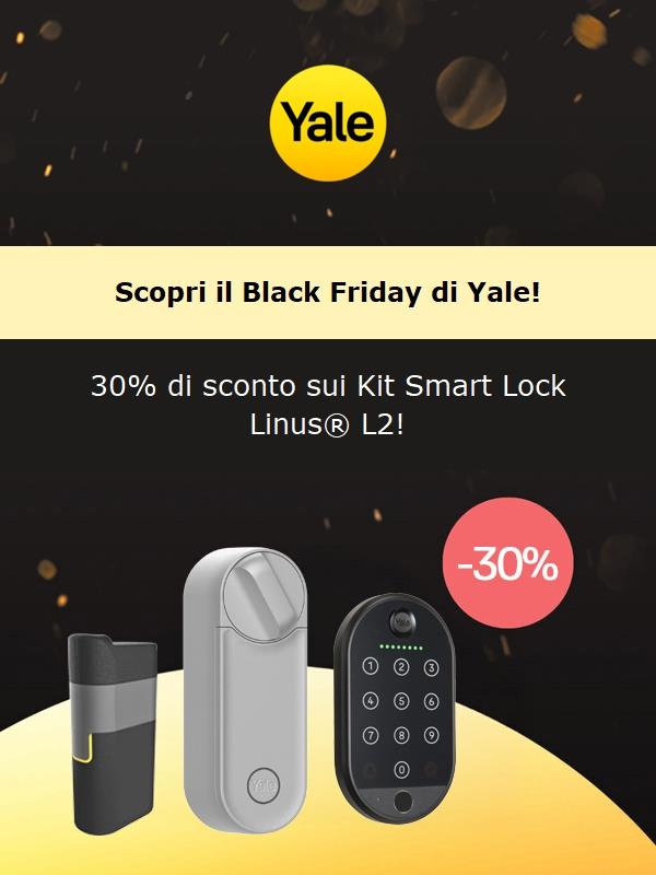 Black Friday: risparmia il 30% sui Kit Smart Lock Linus® L2!