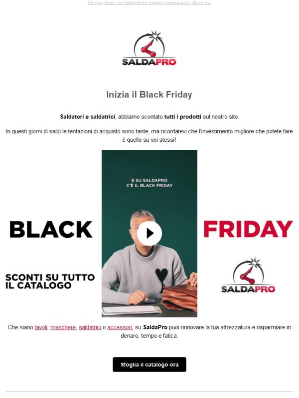 Al via il Black Friday di Saldapro!