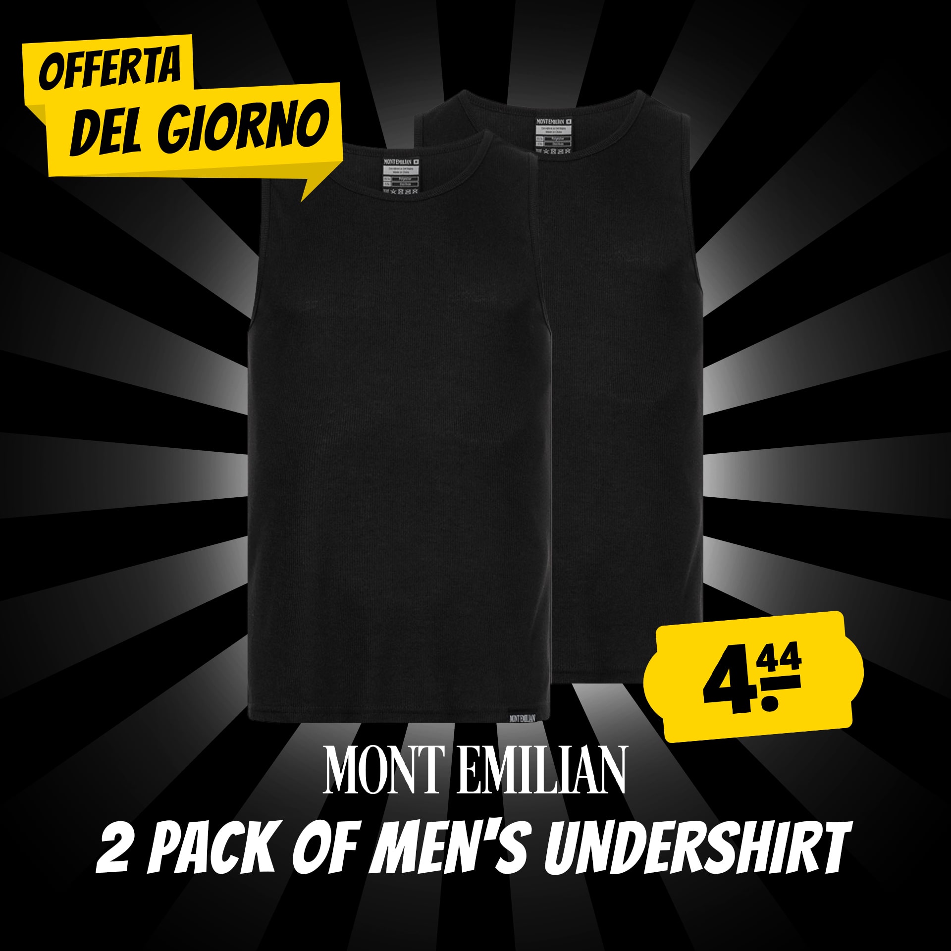 Mont EMilian ajoccio uomo canottiera set da 2