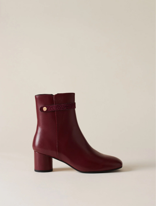 Ankle boot stivaletto di pelle
