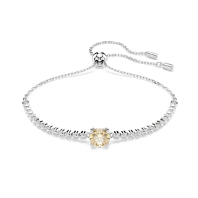 Bracciale Matrix Tennis, Tagli misti, Giallo, Placcato rodio