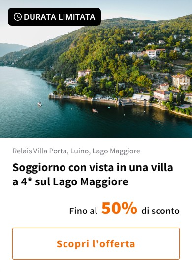 Soggiorno con vista in una villa a 4* sul Lago Maggiore