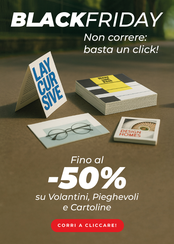 Volantini, Pieghevoli e Cartoline fino al -50%