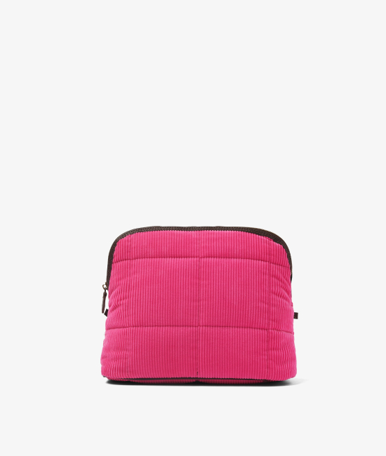 Trousse Large Velour - Fucsia