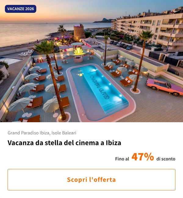 Vacanza da stella del cinema a Ibiza