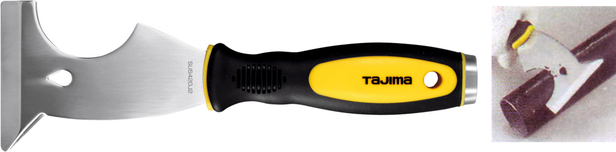 TAJIMA - Raschietto universale con lama multifunzione, Larghezza della lama: 75 mm