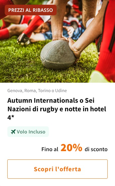 Autumn Internationals o Sei Nazioni di rugby e notte in hotel 4*