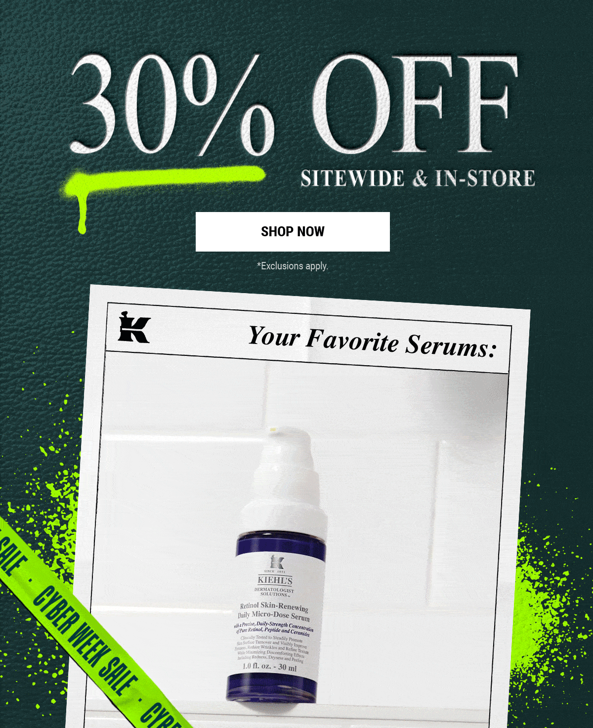 30% OFF SITEWIDE & IN-STORE