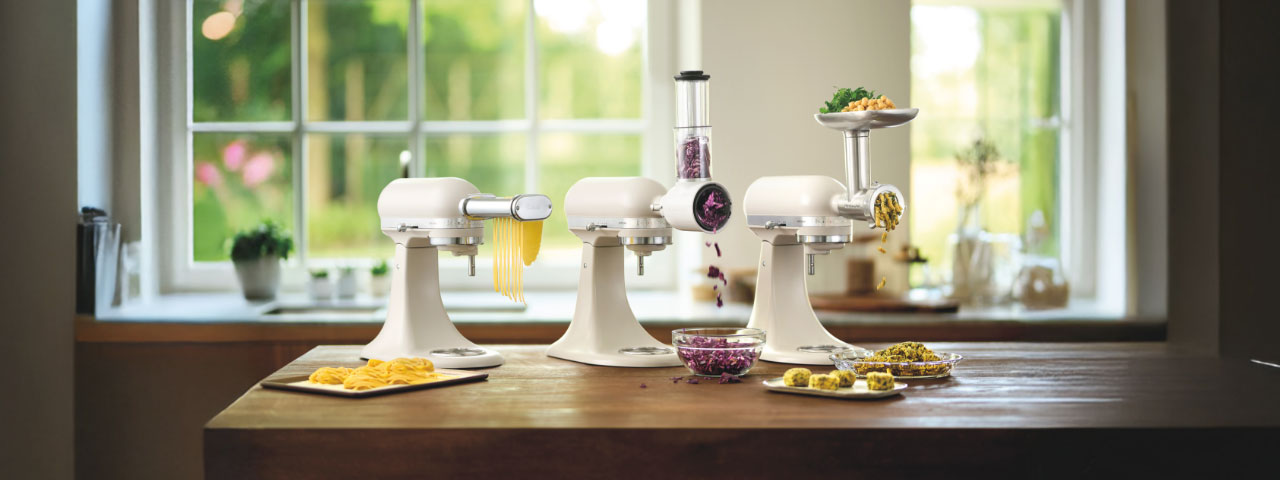 Stand mixer attachments