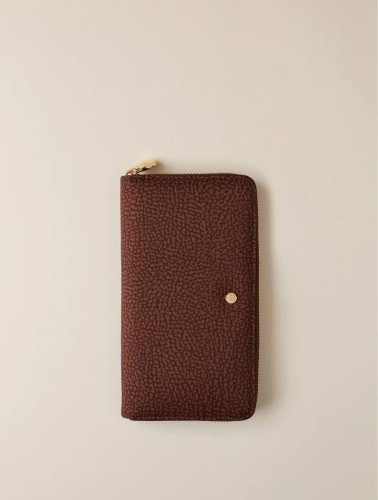 Portafoglio Large Zip Around Portafoglio Di Tessuto Riciclato Op