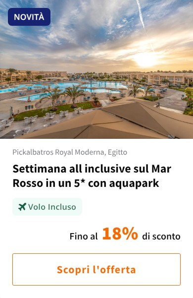 Settimana all inclusive sul Mar Rosso in un 5* con aquapark