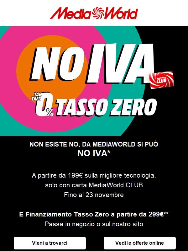 NO IVA con la Carta MW CLUB e Tasso 0