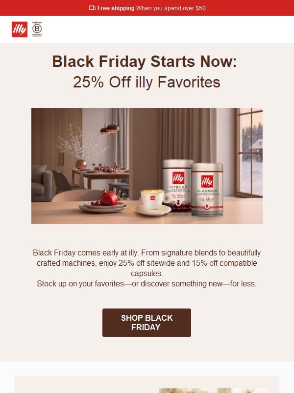 Your Favorite Coffee, Now 25% Off