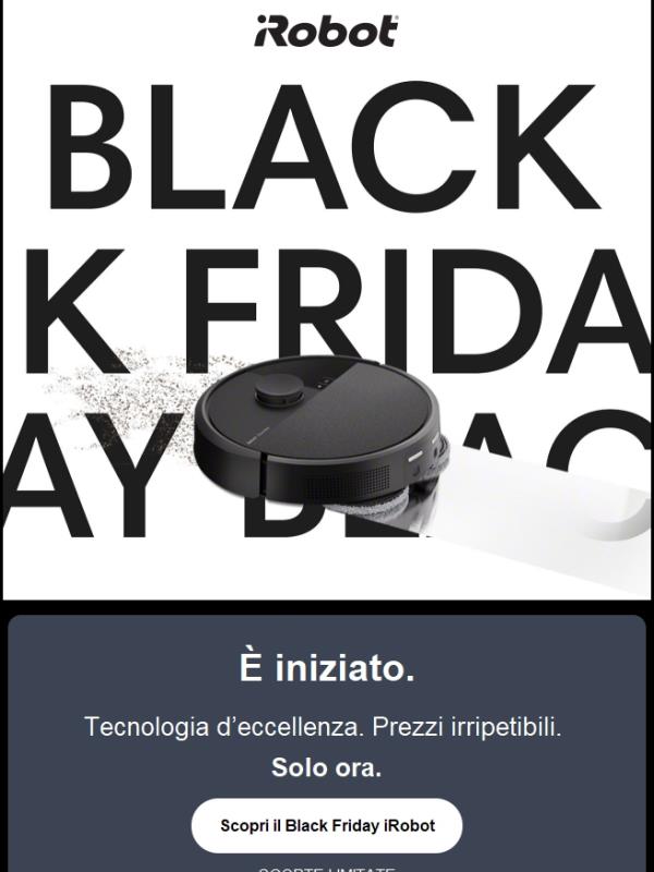Il Black Friday iRobot è adesso! 🚀