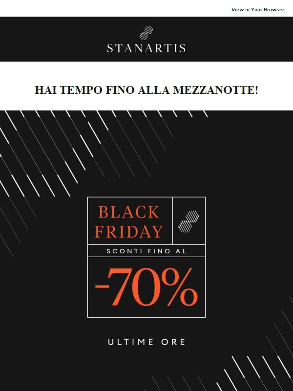 Fino al -70% fino alla mezzanotte di oggi⚫