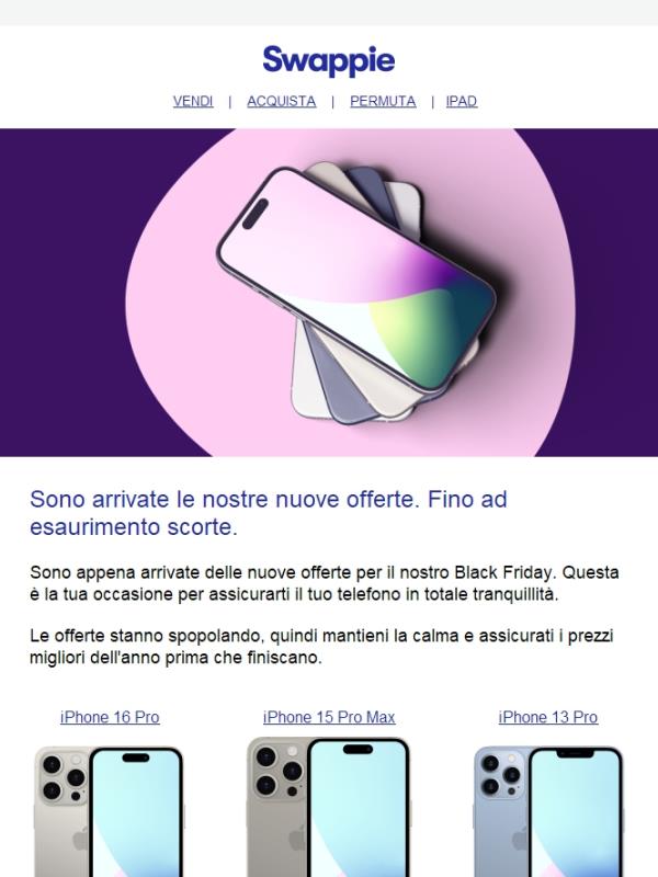 Il Black Friday è arrivato. Scopri le nuove offerte.