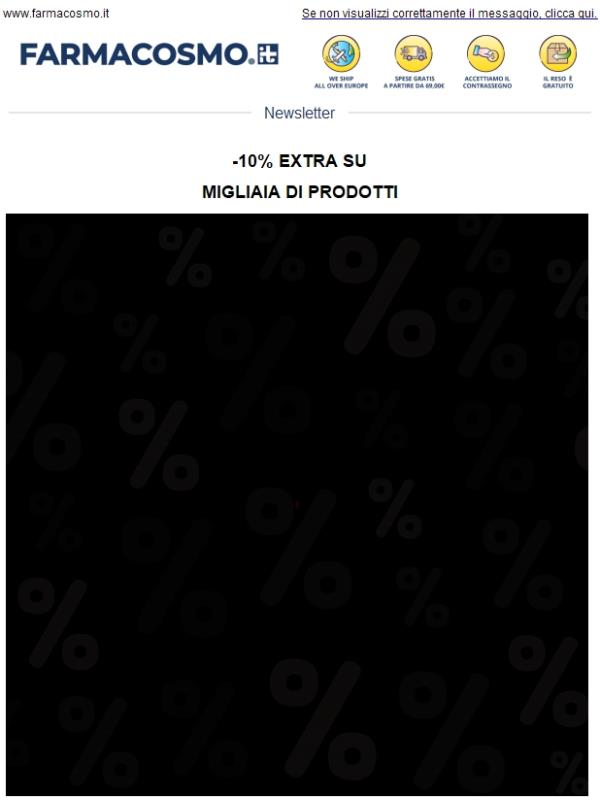 🖤 Black Friday Days su Farmacosmo! -10% Extra su oltre 60.000 prodotti