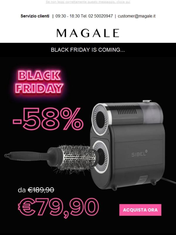 BLACK FRIDAY 🖤 PULISCI SPAZZOLE SIBEL A €79,90 corri su Magale.it