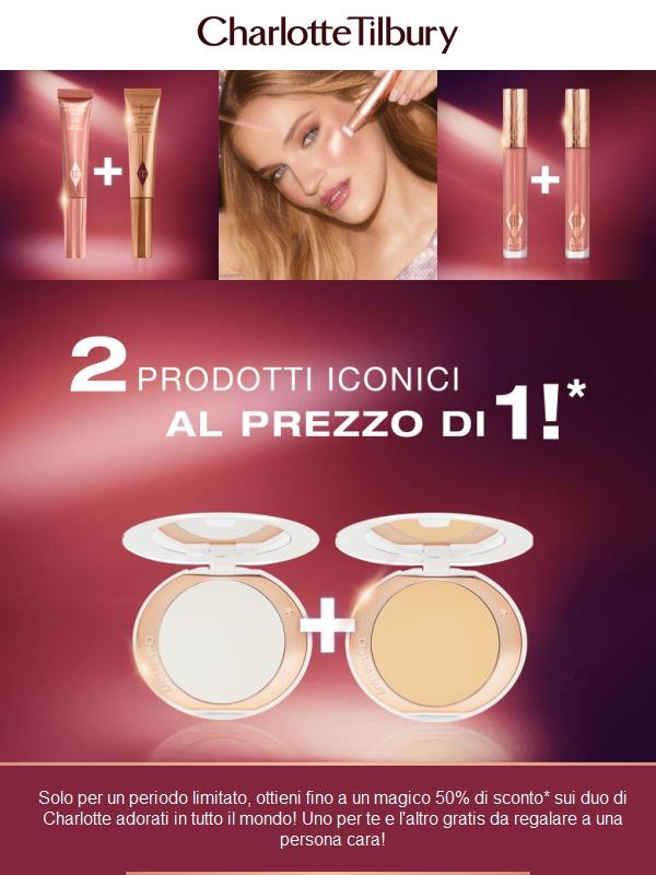 2 prodotti iconici al prezzo di 1! 💕