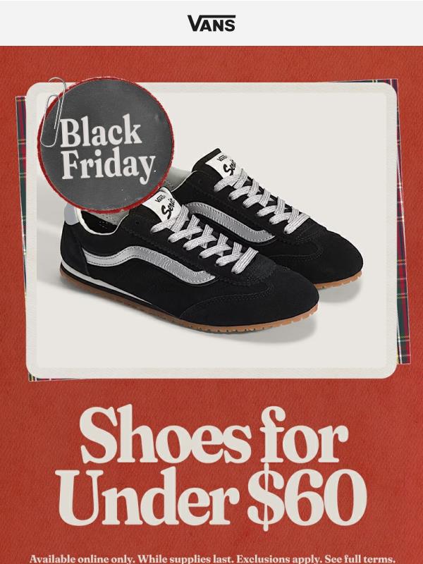 Give Vans: Shoes for under $60