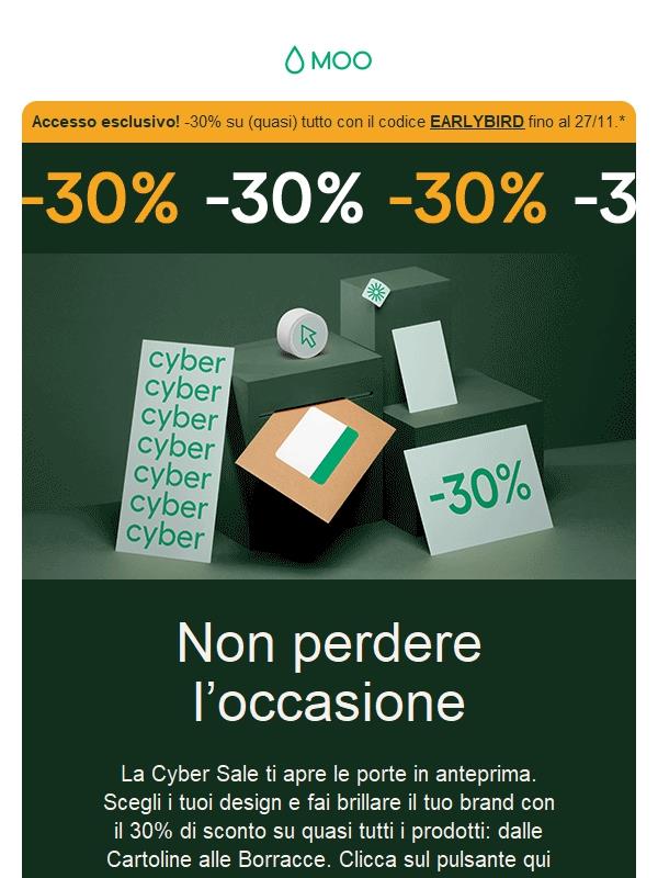 L’accesso in anteprima alla Cyber Sale ti aspetta 👇