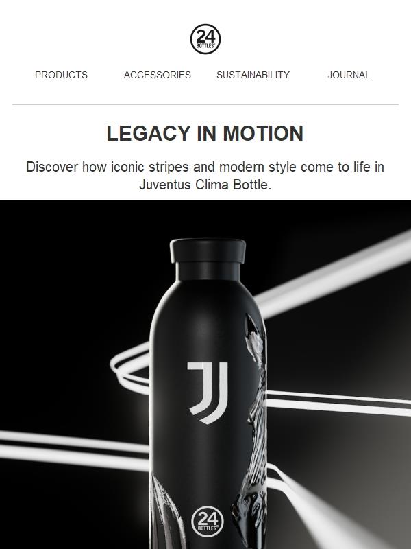 ⚪⚫ Juventus Clima Bottle: where design embraces identity.