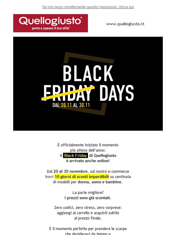 BLACK FRIDAY ONLINE: si parte! 🖤