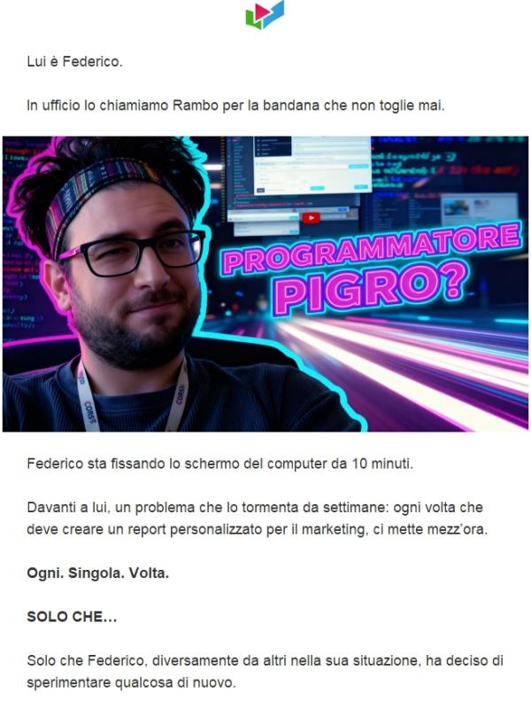 Il “programmatore” più pigro d’Italia (e forse il più furbo)