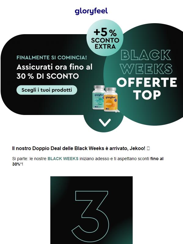 🔥🖤 Le nostre Black Weeks iniziano ORA